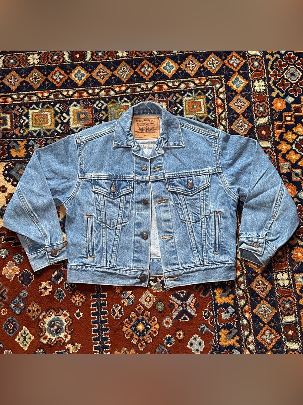 Vintage 80s 90s Levis 70507 0219 Made in USA Denim Trucker Jacket Small